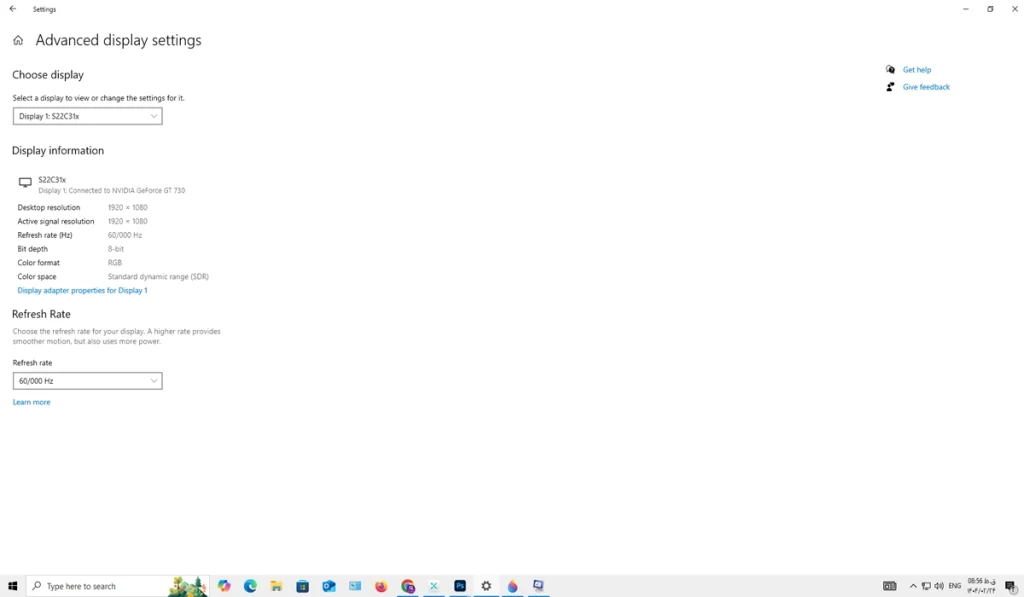وضوح صفحه نمایش و نرخ تازهسازی (Refresh Rate)