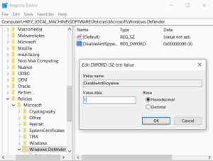 غیرفعال کردن Windows Defender ویندوز دیفندر