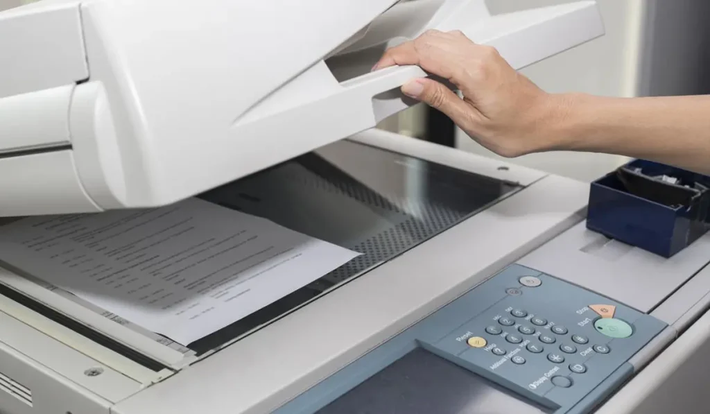 کج چاپ شدن دستگاه کپی